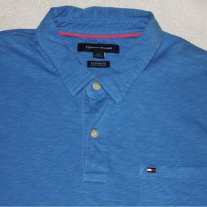 Tommy Hilfiger Custom Fit Blue Polo Shirt